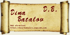 Dina Batalov vizit kartica